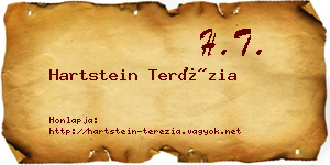 Hartstein Terézia névjegykártya